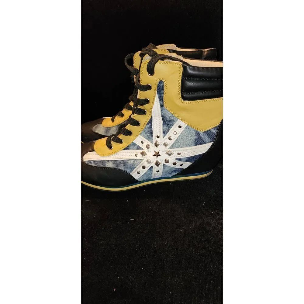 Bumper Denim Wedge Bootie - Picture 2 of 4